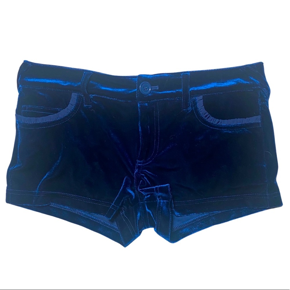 Princess Vera Wang Velvet Velour Shorts Navy Blue Sz 5
